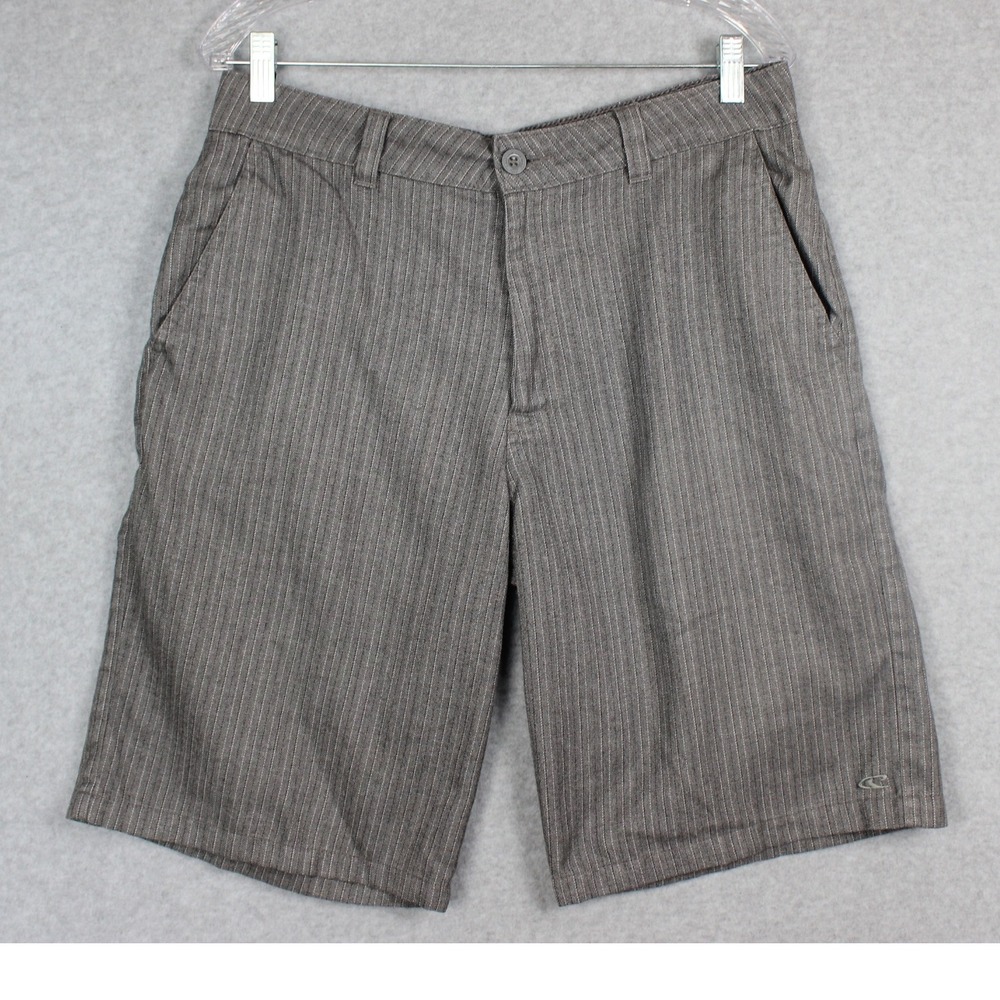 O'NEILL Men's Charcoal Gray Stripe Casual Shorts‎ Size 32